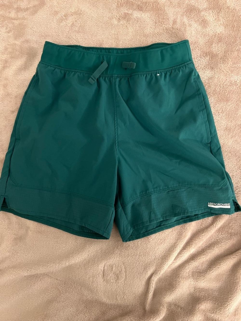 abercrombie kids Forest Green Drawstring Athletic Shorts